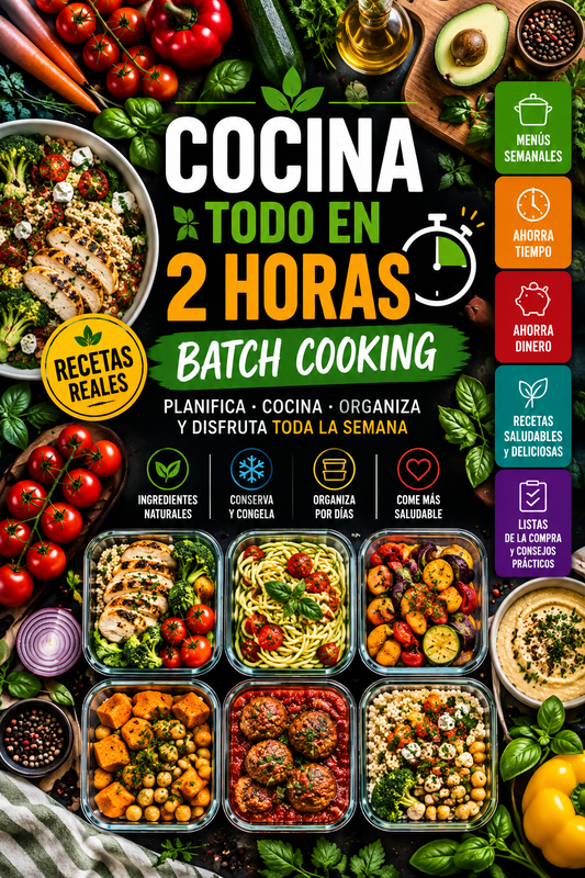 Cocina todo en 2 horas — Batch Cooking.