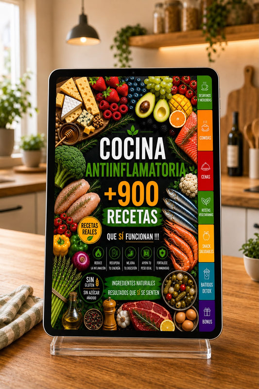 El Gran Libro Digital de la Cocina Antiinflamatoria: Recetas, Menús y Consejos para tu Bienestar